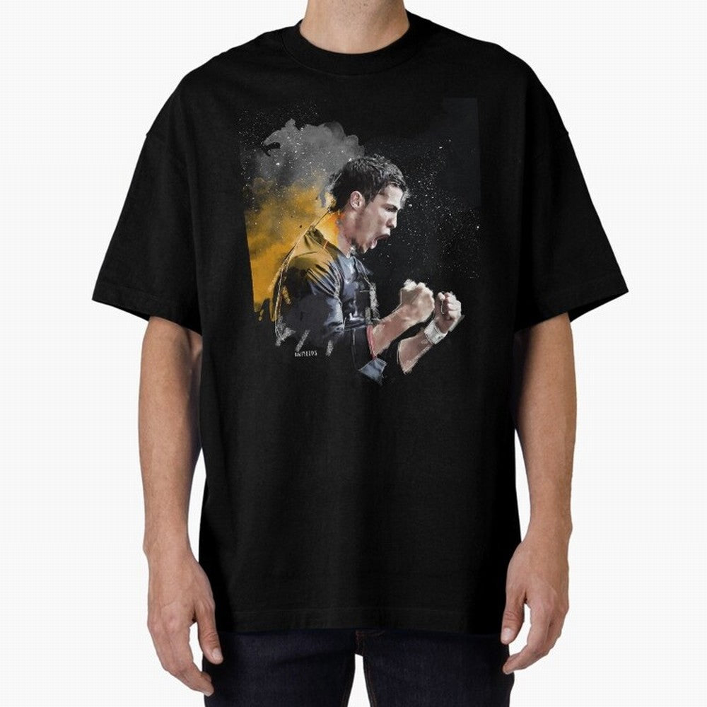 CRISTIANO RONALDO PAINTING Oversized T-Shirt Experience Global Football Passion for FIFA World Cup 2026 USA Canada Mexico, Made for CR7, Brazil, Portugal and Argentina, Soccer Culture, Superstar Moments, National Team Dreams and Competitive Fire;