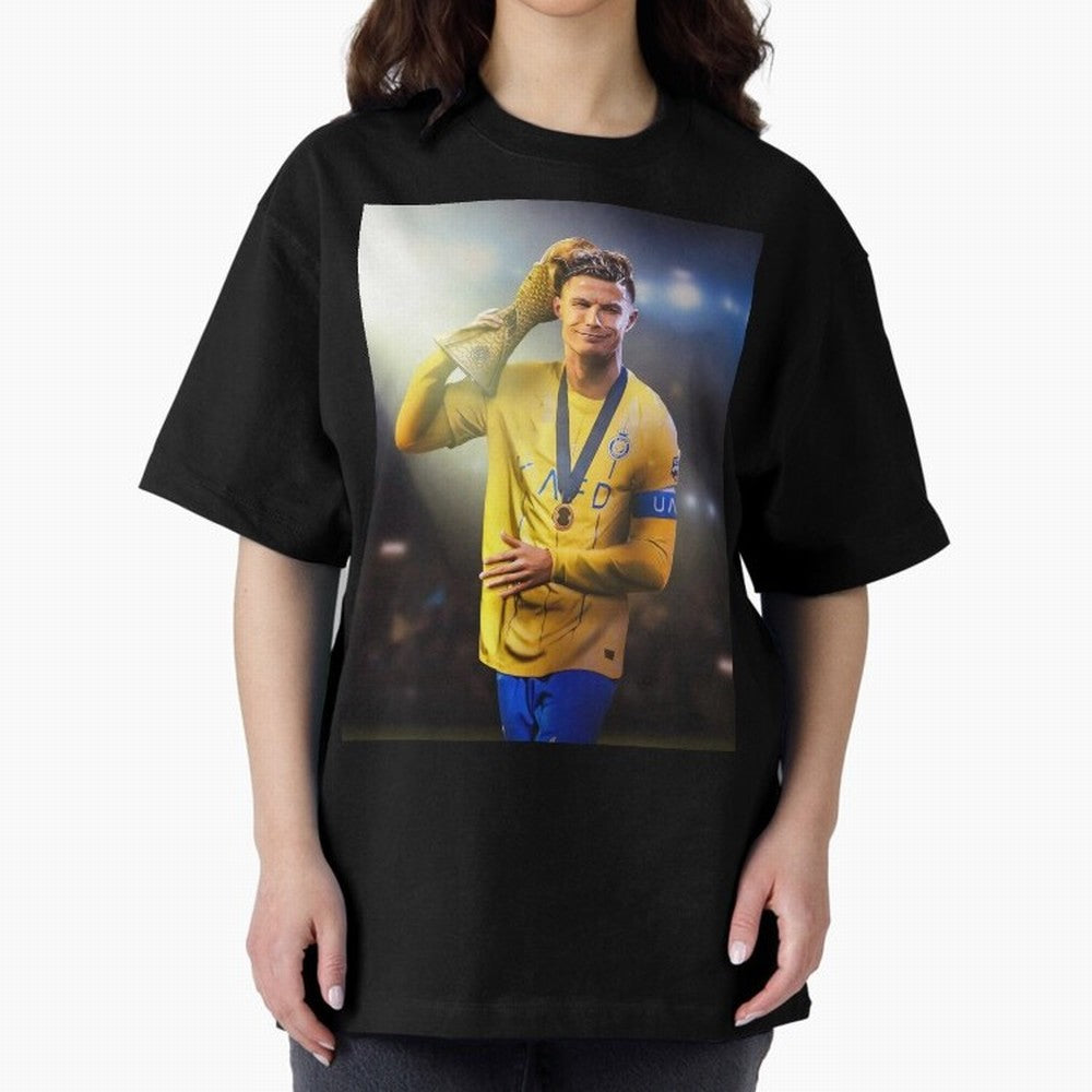 Cristiano Ronaldo Oversized T-Shirt Feel FIFA World Cup 2026 USA Canada Mexico for Fans of Neymar, Haaland and Cristiano Ronaldo and England and Germany, Bringing Soccer Culture, Superstar Moments, National Team Dreams and Competitive Fire; Great