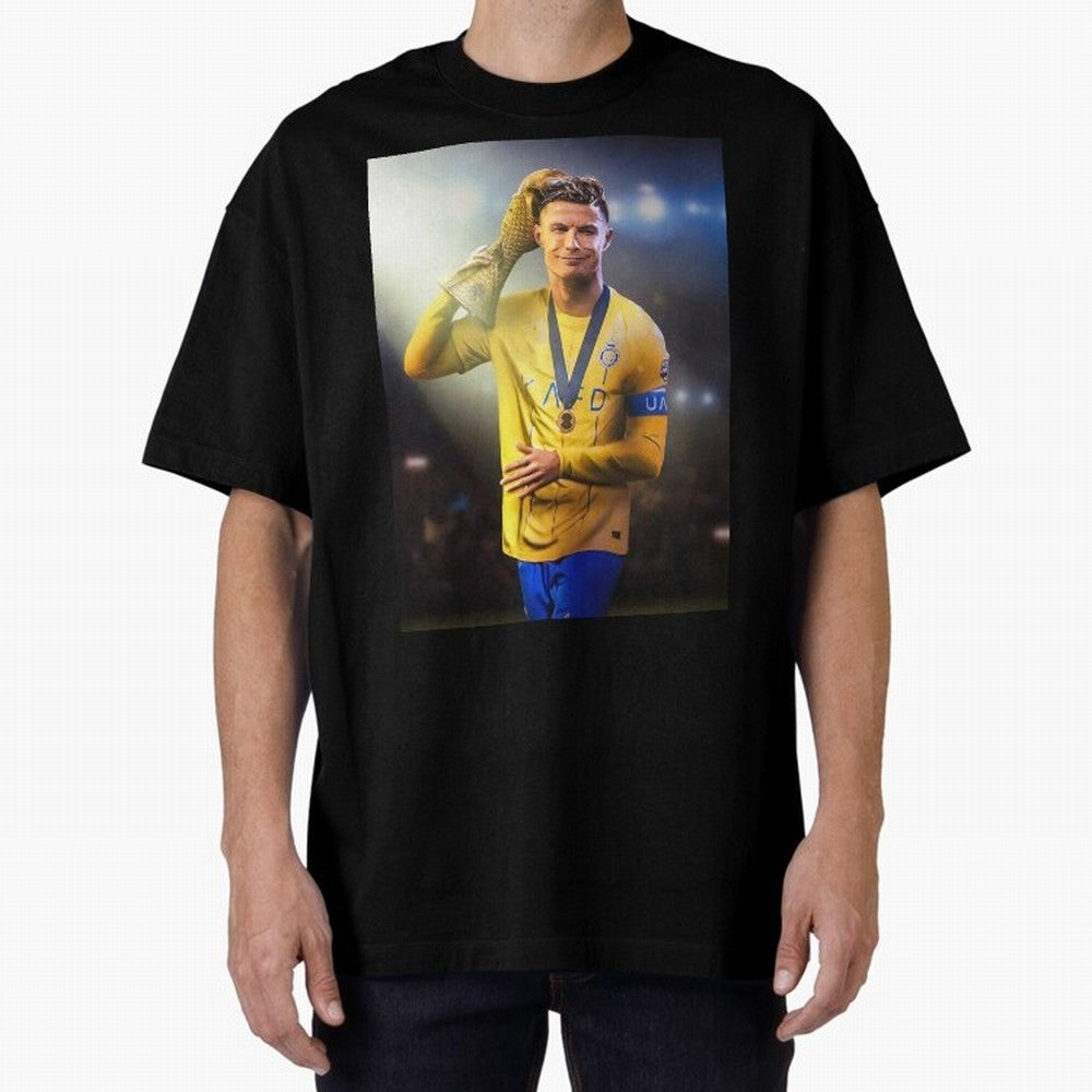 Cristiano Ronaldo Oversized T-Shirt Feel FIFA World Cup 2026 USA Canada Mexico for Fans of Neymar, Haaland and Cristiano Ronaldo and England and Germany, Bringing Soccer Culture, Superstar Moments, National Team Dreams and Competitive Fire; Great