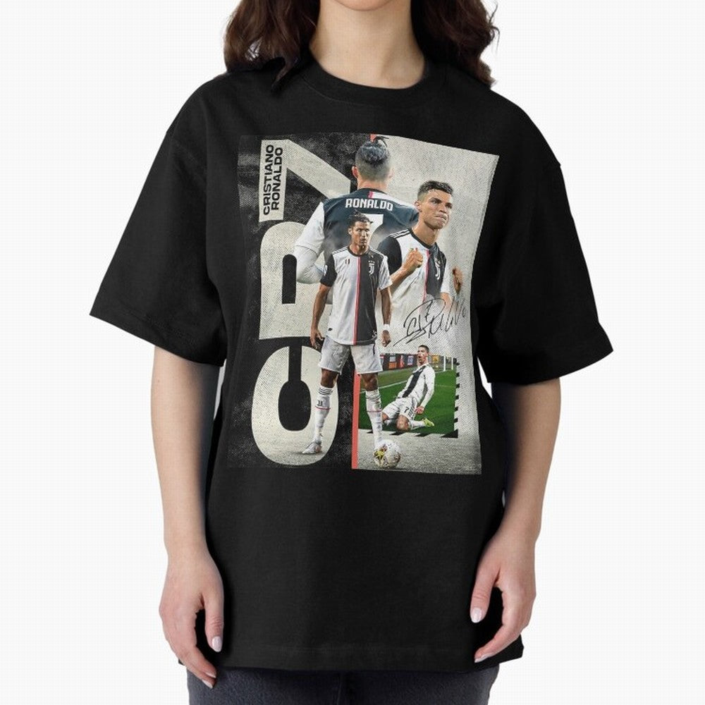 Cristiano Ronaldo Goals Oversized T-Shirt Embrace FIFA World Cup 2026 Group Stage Spirit, with France and Portugal, CR7 and Messi, Supporter Pride, Iconic Celebrations, Legendary Names and Global Match Day Energy; Perfect for Supporters Who Want