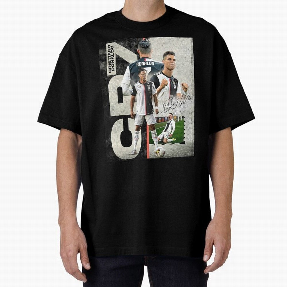 Cristiano Ronaldo Goals Oversized T-Shirt Embrace FIFA World Cup 2026 Group Stage Spirit, with France and Portugal, CR7 and Messi, Supporter Pride, Iconic Celebrations, Legendary Names and Global Match Day Energy; Perfect for Supporters Who Want