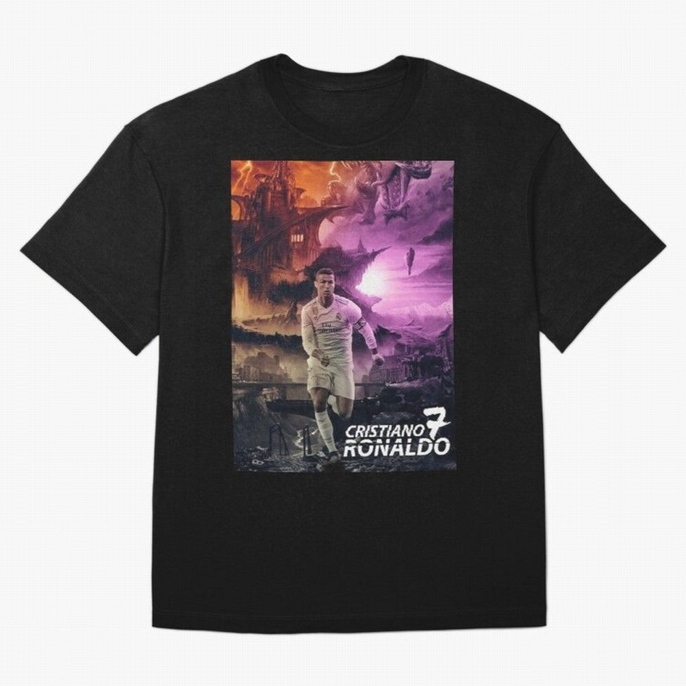 Cristiano Ronaldo | CR7 Design Oversized T-Shirt Remember the FIFA World Cup 2026 Group Stage Journey through Mbappe and Neymar Highlights, France and Portugal Pride, Game Day Rituals, Football Legends, Country Pride and the Road to the Final;