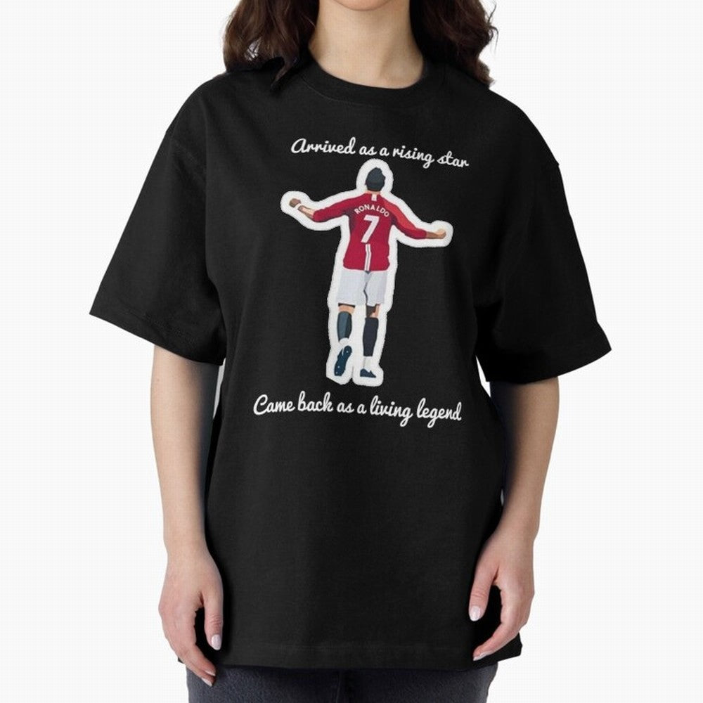 Cristiano Ronaldo Manchester United Siu Siuuu MUFC Oversized T-Shirt Step into FIFA World Cup 2026 USA Canada Mexico Driven by CR7 and Messi, Argentina and Brazil Energy, Worldwide Fan Energy, Dramatic Goals, Stadium Lights and Championship