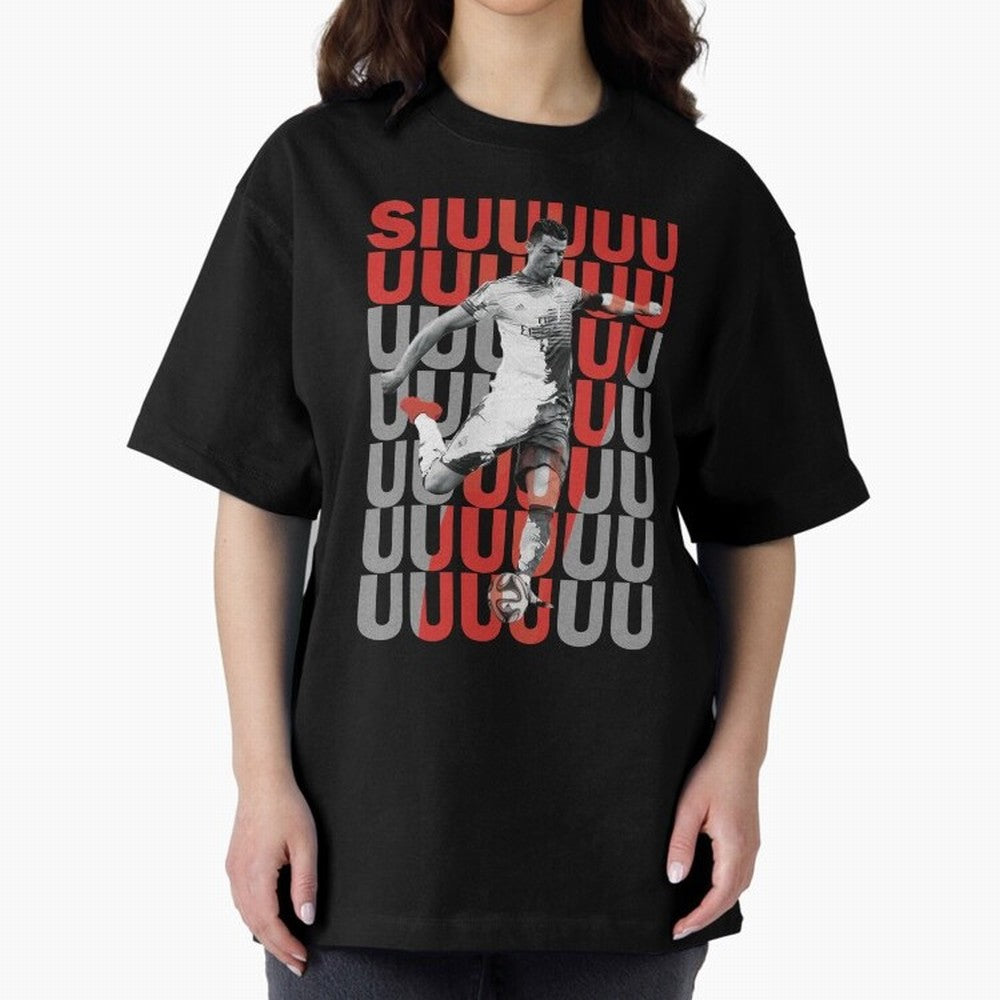 Siuuuuuu Cristiano Ronaldo Oversized T-Shirt Follow Every Goal of Match Day Hype around FIFA World Cup 2026 USA Canada Mexico, CR7 and Messi, England and Germany, Worldwide Fan Energy, Dramatic Goals, Stadium Lights and Championship Celebrations;