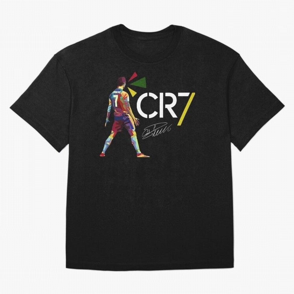 Cr7 Cristiano Ronaldo Signature Oversized T-Shirt Make Every Kick Count in Match Day Hype around FIFA World Cup 2026, Haaland, Portugal, Spain and Germany, Match Day Excitement, Supporter Culture, Golden Goals and Global Football Passion; Great for