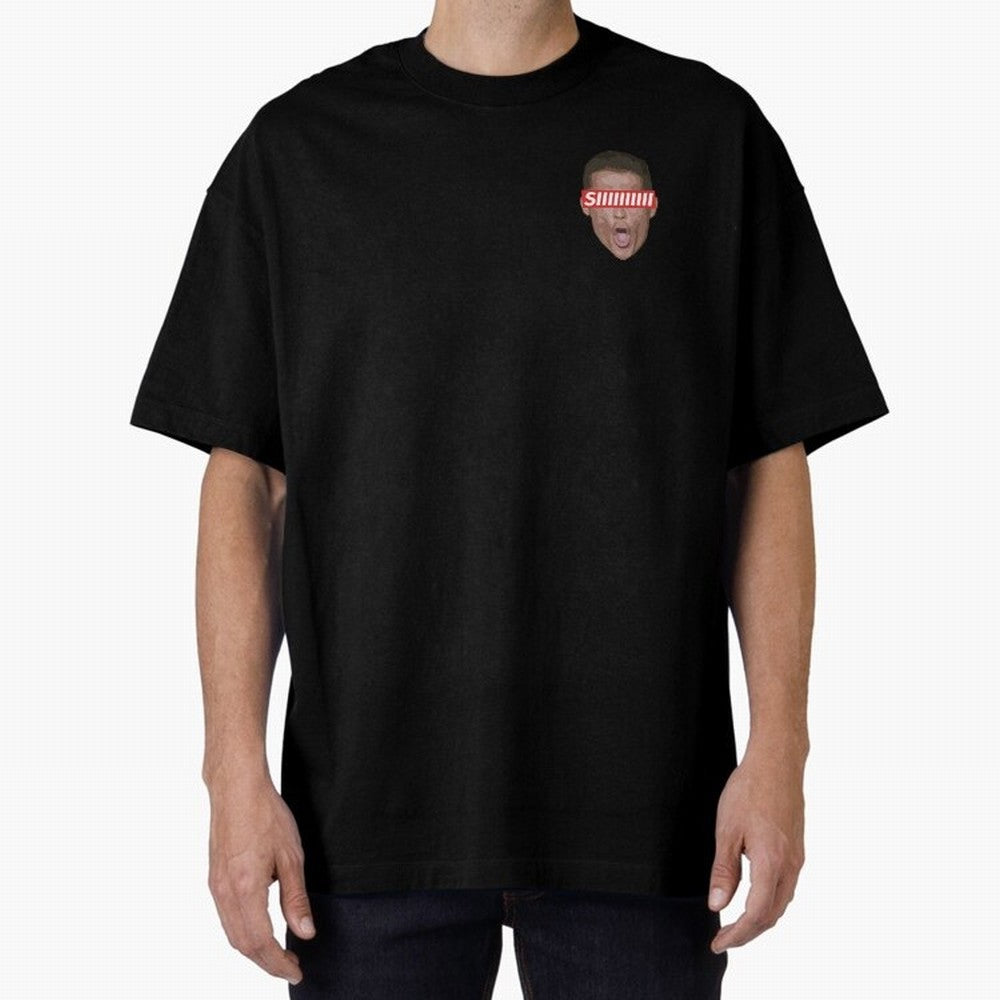 SIIII - Cristiano Ronaldo - Floating Head Oversized T-Shirt Fuel Match Day Hype around FIFA World Cup 2026, Mbappe and Neymar, England, France and Netherlands, Tournament Hype, Historic Matchups, Family Viewing Parties and Global Sports Pride;