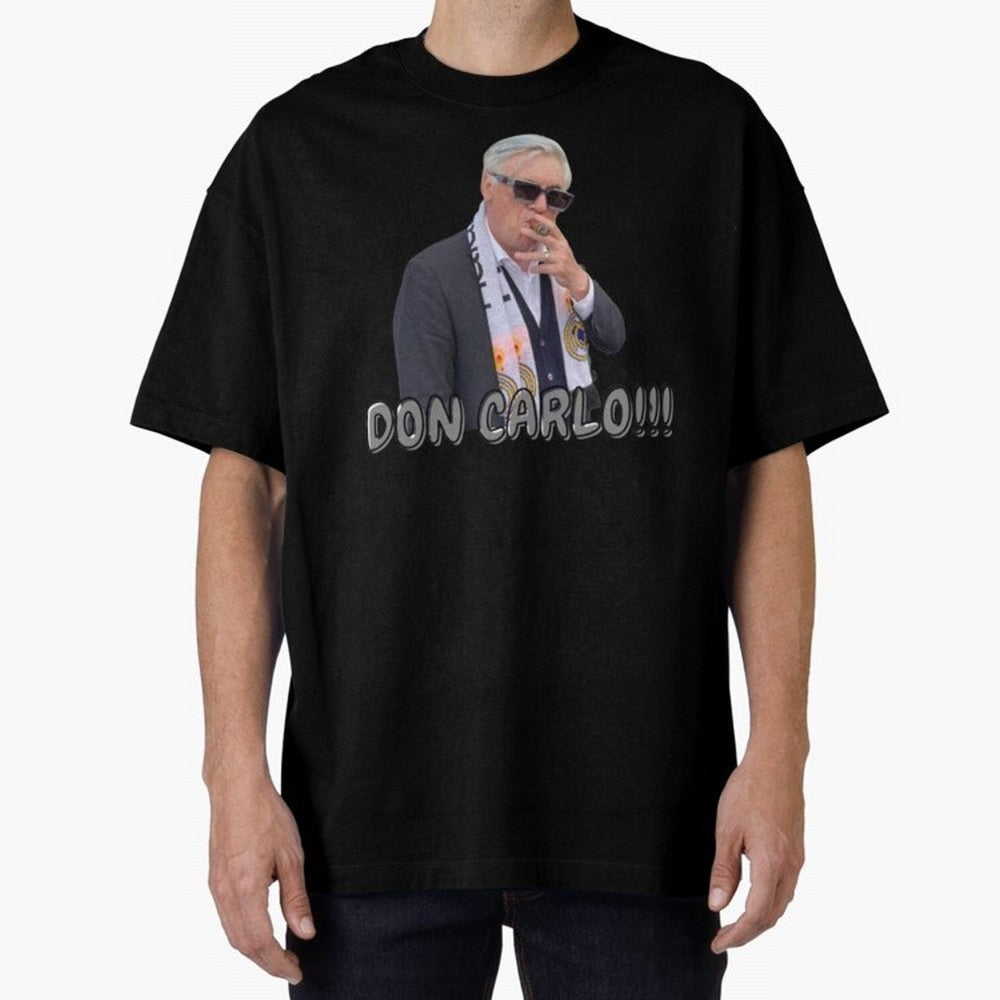 Don Carlo Ancelotti Oversized T-Shirt Keep the Legacy of FIFA World Cup 2026 Group Stage Spirit, Built around Portugal, Mbappe and Neymar, Worldwide Fan Energy, Dramatic Goals, Stadium Lights and Championship Celebrations; Great for Watch Parties,