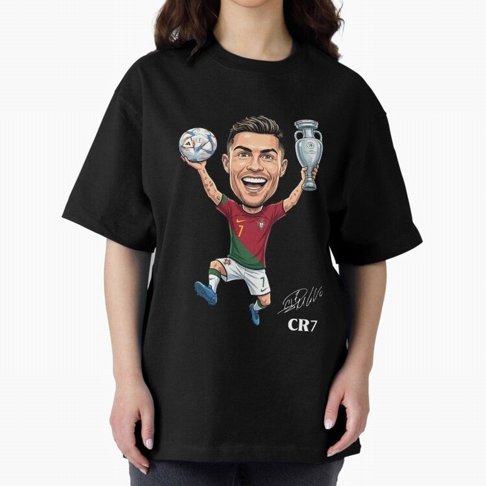Cristiano Ronaldo Campion Oversized T-Shirt Show Support during the FIFA World Cup 2026 Journey through CR7 Highlights, Netherlands Pride, Match Day Excitement, Supporter Culture, Golden Goals and Global Football Passion; Created for Match Day