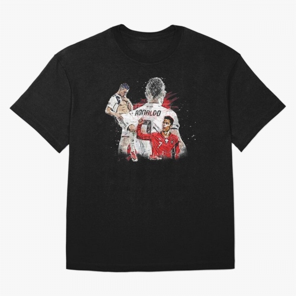 Cristiano Ronaldo Cristiano Ronaldo Oversized T-Shirt Support the FIFA World Cup 2026 Journey through Haaland Highlights, Argentina, France and Brazil Pride, Championship Spirit, Famous Goals, Roaring Crowds and International Football Unity; Great