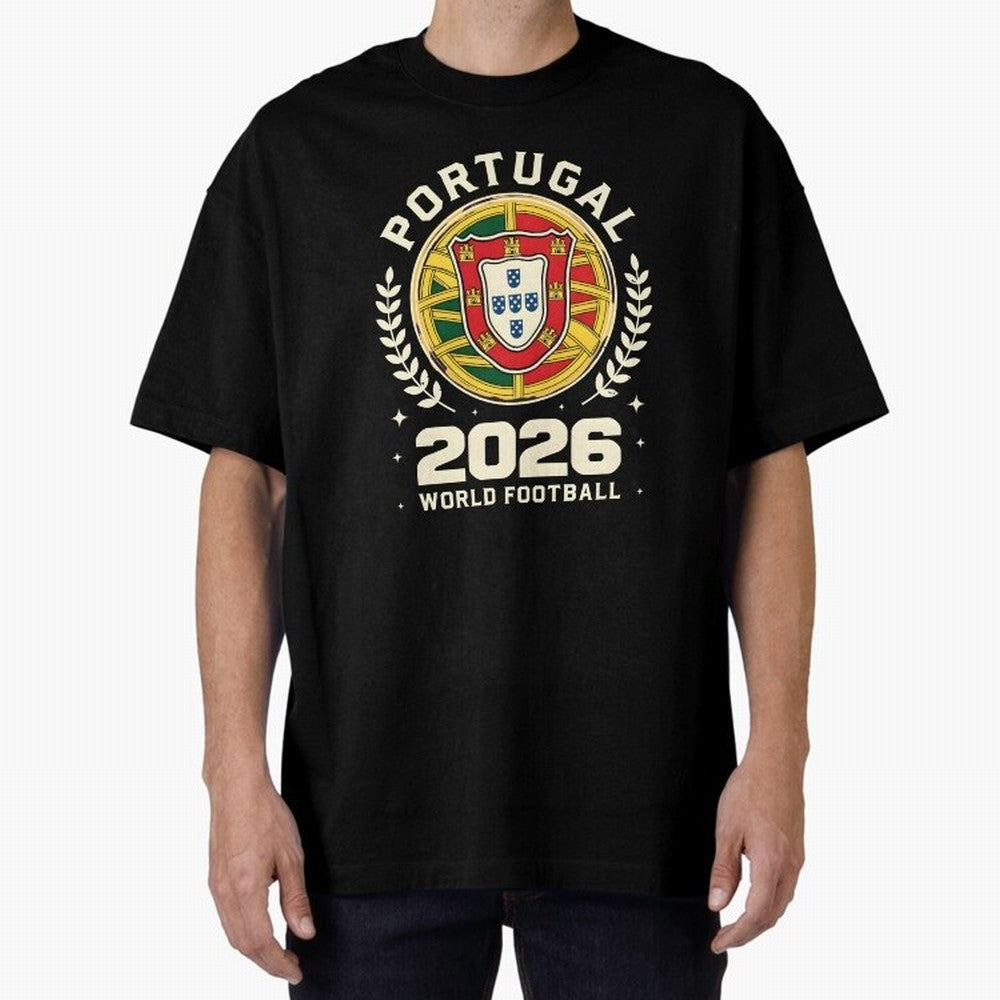 Portugal 2026 World Football Oversized T-Shirt Join the Global Buzz around the FIFA World Cup 2026 Group Stage Journey through Neymar, Haaland and Cristiano Ronaldo Highlights, Portugal Pride, Stadium Chants, National Pride, Trophy Dreams and