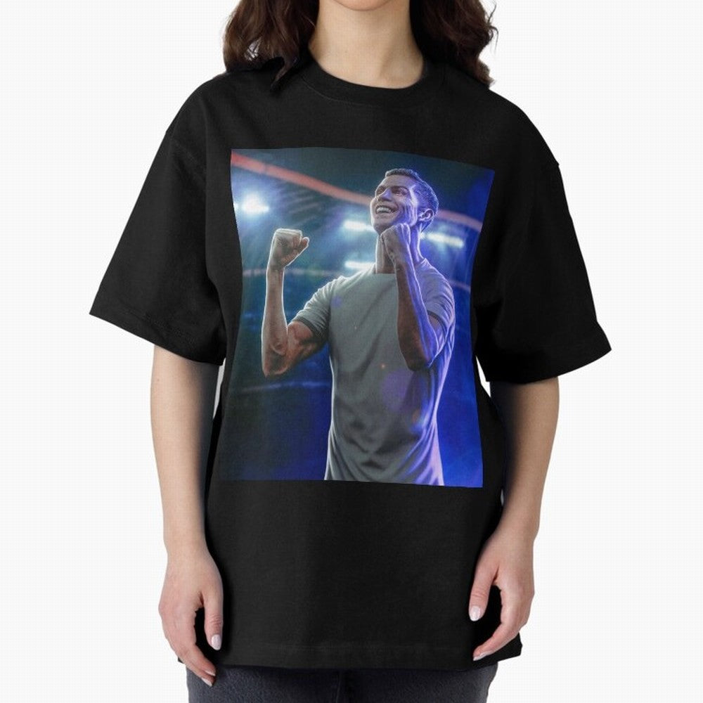 Cristiano Ronaldo Oversized T-Shirt Keep the Match Day Mood of the FIFA World Cup 2026 USA Canada Mexico Journey through CR7 Highlights, England Pride, Classic Soccer Heritage, Championship Pressure, Fan Loyalty and International Pride; Perfect for