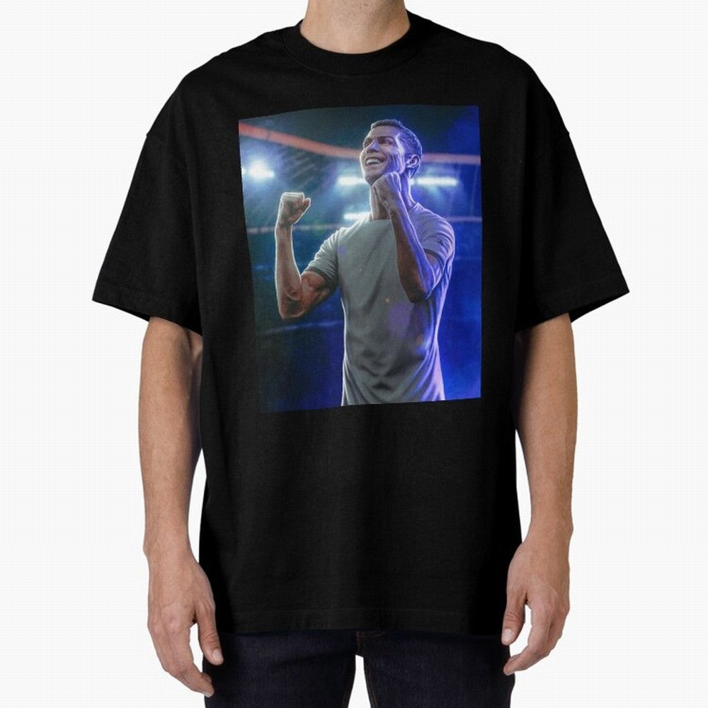 Cristiano Ronaldo Oversized T-Shirt Keep the Match Day Mood of the FIFA World Cup 2026 USA Canada Mexico Journey through CR7 Highlights, England Pride, Classic Soccer Heritage, Championship Pressure, Fan Loyalty and International Pride; Perfect for