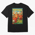 Portugal Lisbon Bel¨¦m Tower Cristiano Ronaldo FIFA World Cup Football Celebration Oversized T-Shirt Back the Journey through the FIFA World Cup 2026 Group Stage Journey through Haaland Highlights, Argentina Pride, Tournament Hype, Historic