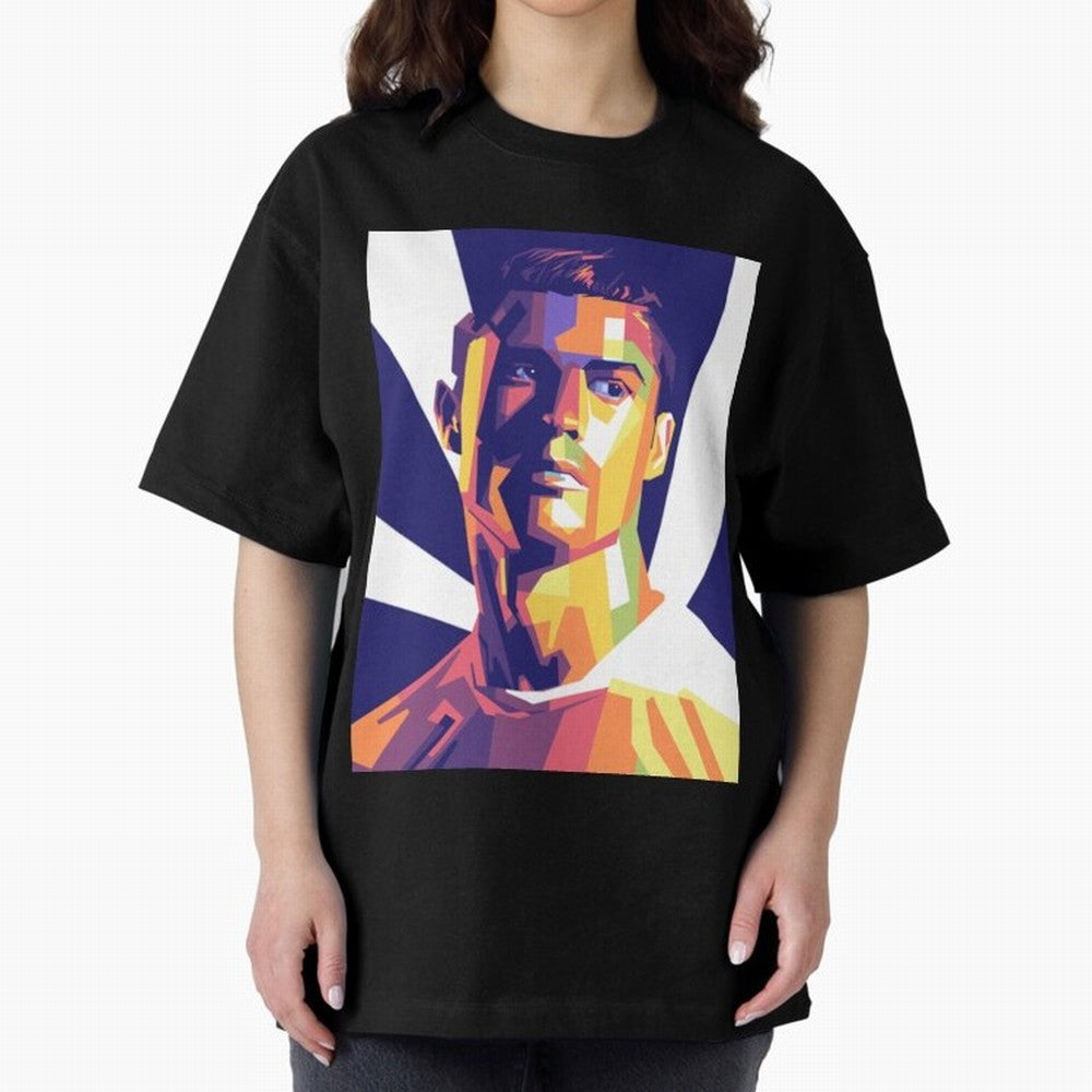 Cristiano Ronaldo cristiano ronaldo Oversized T-Shirt Carry National Pride through FIFA World Cup 2026 for Fans of Cristiano Ronaldo, Haaland and CR7 and Argentina and Brazil, Bringing Football History, Final Match Energy, Crowd Noise and Once in a