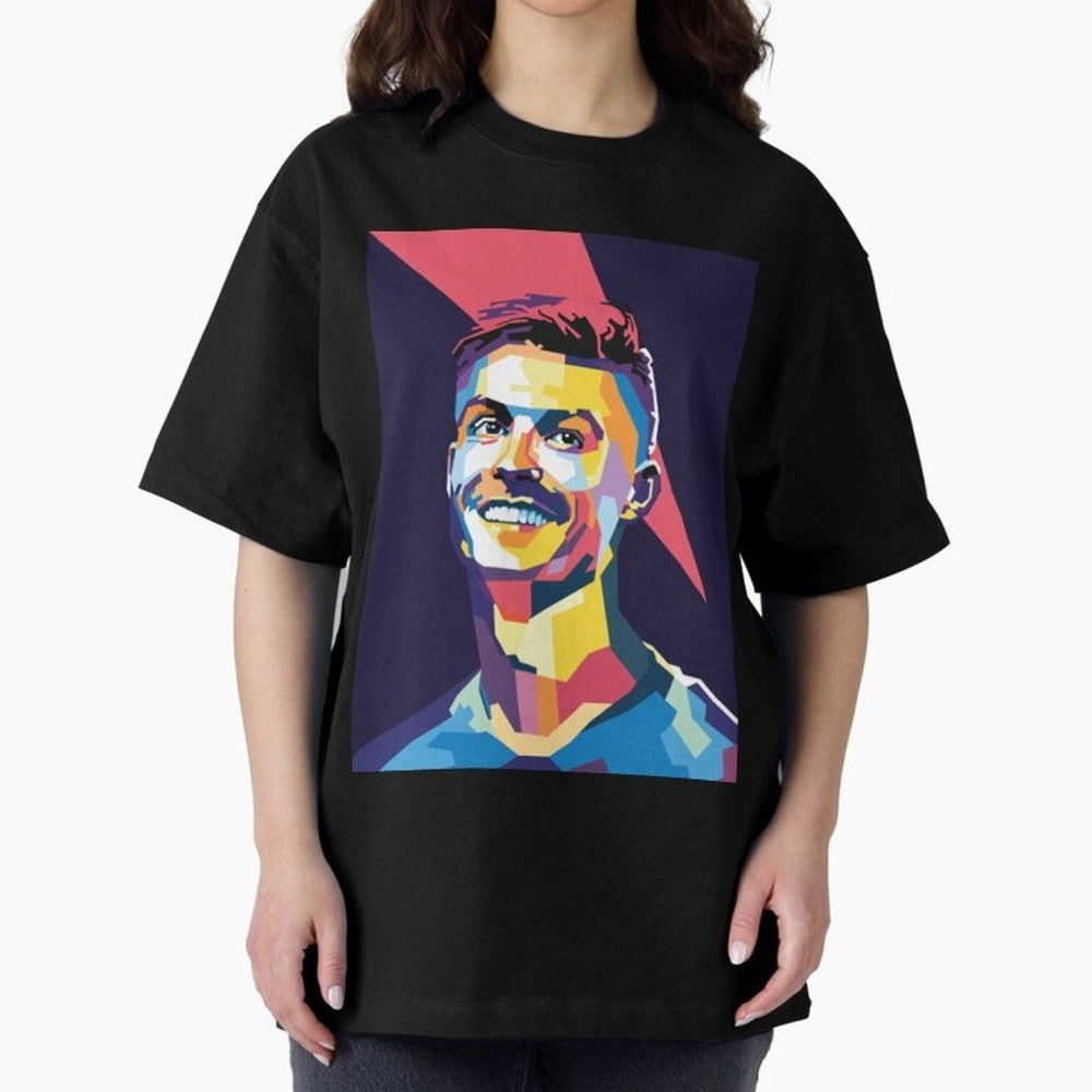 Cristiano Ronaldo Cristiano Ronaldo Oversized T-Shirt Feel the Trophy Chase of the FIFA World Cup 2026 USA Canada Mexico Journey through CR7 Highlights, Argentina, France and Brazil Pride, Match Day Excitement, Supporter Culture, Golden Goals and