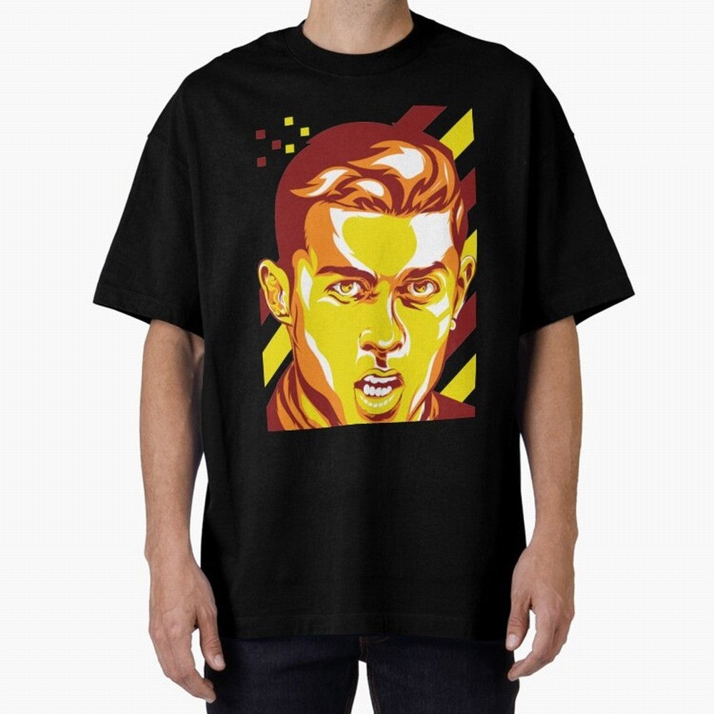 Cristiano Ronaldo Cristiano Ronaldo Oversized T-Shirt Celebrate Football Heritage in FIFA World Cup 2026 Capturing Neymar, France Energy, Supporter Pride, Iconic Celebrations, Legendary Names and Global Match Day Energy; Great for Watch Parties,