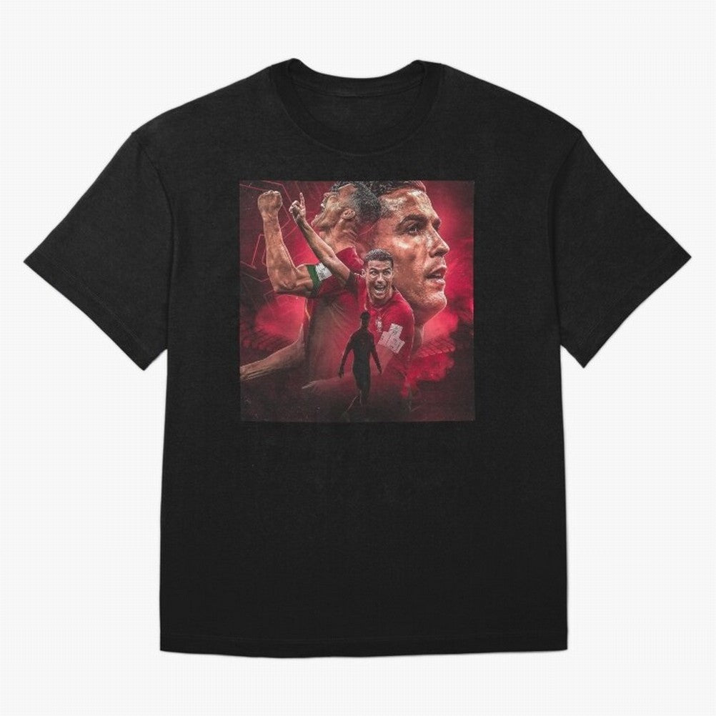 Cristiano Ronaldo - CR 7 Celebration Oversized T-Shirt Elevate FIFA World Cup 2026 Group Stage Spirit, Celebrating England, Haaland and Mbappe, Football Festival Excitement, Trophy Ambitions, Country Rivalries and Star Player Buzz; Created for