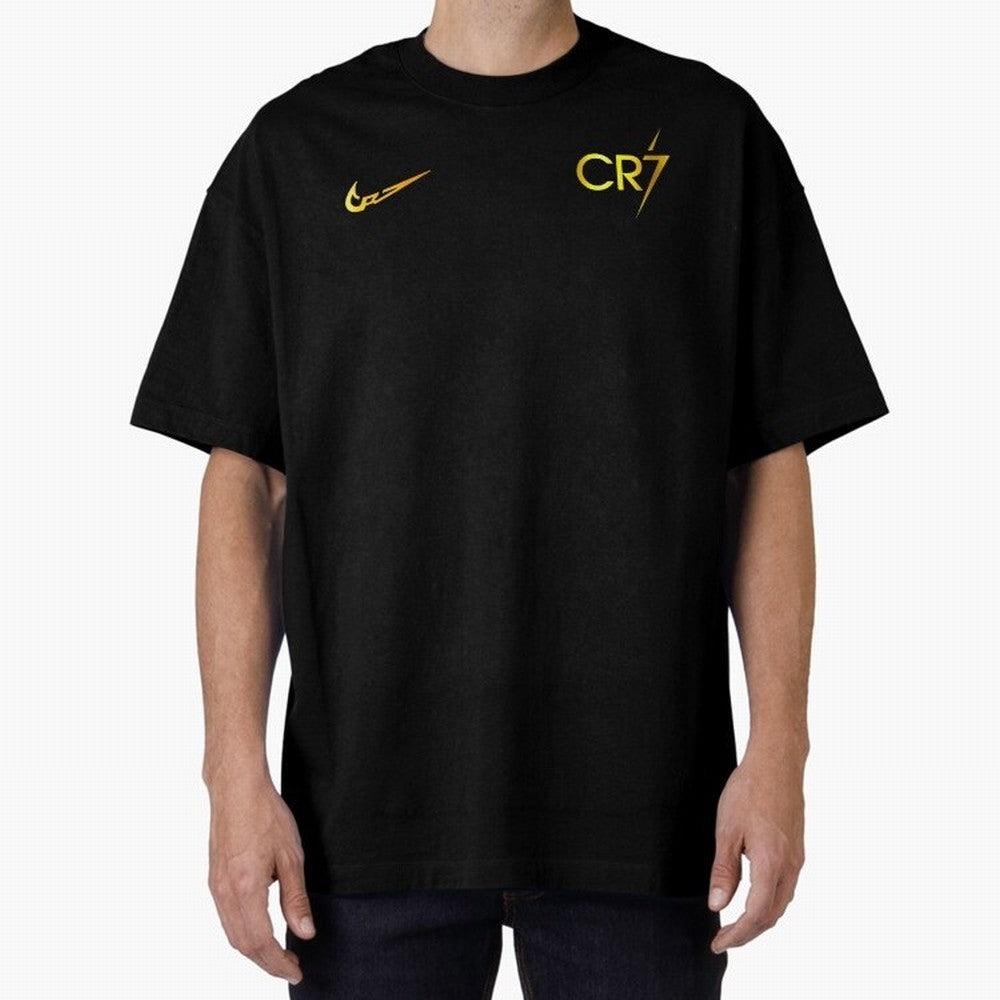 Cristiano Ronaldo Gold Edition Oversized T-Shirt Join FIFA World Cup 2026 Group Stage Spirit, Driven by Portugal, Spain and Germany, Mbappe, Stadium Memories, Football Loyalty, International Chants and Championship Tradition; Made for Die Hard