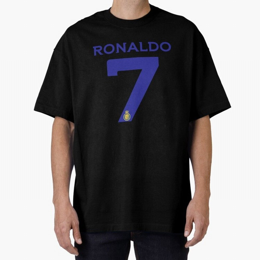 Ronaldo 7 Al-Nassr Football Club - Oversized T-Shirt Support Your Favorite Stars during the FIFA World Cup 2026 Group Stage Journey through CR7 Highlights, France and Portugal Pride, Championship Spirit, Famous Goals, Roaring Crowds and