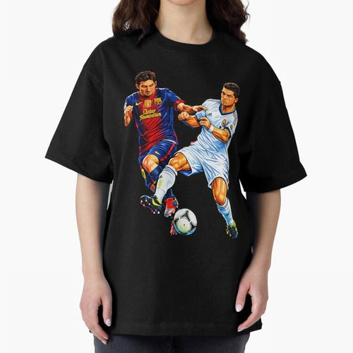 2 GOATS Oversized T-Shirt Elevate Match Day Hype around FIFA World Cup 2026 Group Stage, Mbappe, England, Stadium Memories, Football Loyalty, International Chants and Championship Tradition; Ideal for Football Dads, Football Moms, Friends,