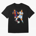 2 GOATS Oversized T-Shirt Elevate Match Day Hype around FIFA World Cup 2026 Group Stage, Mbappe, England, Stadium Memories, Football Loyalty, International Chants and Championship Tradition; Ideal for Football Dads, Football Moms, Friends,