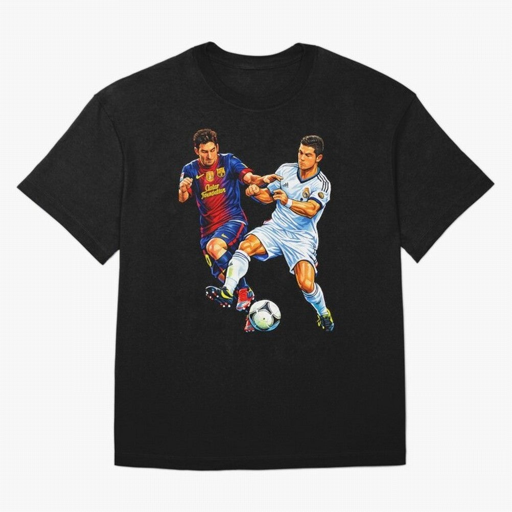2 GOATS Oversized T-Shirt Elevate Match Day Hype around FIFA World Cup 2026 Group Stage, Mbappe, England, Stadium Memories, Football Loyalty, International Chants and Championship Tradition; Ideal for Football Dads, Football Moms, Friends,