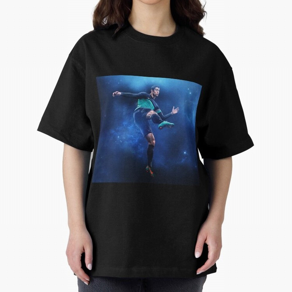 cristiano ronaldo #005 Oversized T-Shirt Make Every Kick Count in Match Day Hype around FIFA World Cup 2026, Messi, Neymar and Mbappe, France, Worldwide Fan Energy, Dramatic Goals, Stadium Lights and Championship Celebrations; Perfect for