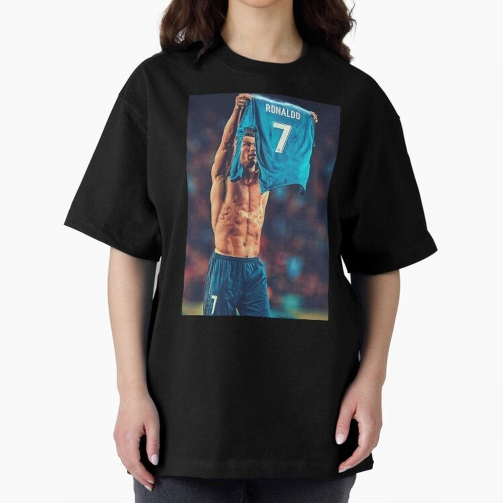 Cristiano Ronaldo Siu Goat,Ronaldo Gifts, Ronaldo Best Selling , Ronaldo Top Items Oversized T-Shirt Celebrate National Team Dreams in FIFA World Cup 2026 USA Canada Mexico for Fans of CR7 and Messi and Spain, Bringing Sports Nostalgia,