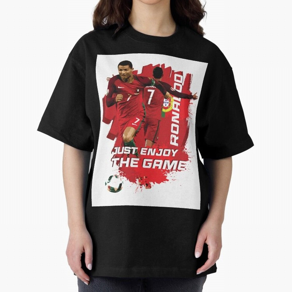 Cristiano Ronaldo Oversized T-Shirt Keep the Legacy of FIFA World Cup 2026 Spirit, Celebrating Germany, Messi, Neymar and Mbappe, Stadium Chants, National Pride, Trophy Dreams and Unforgettable Football Memories; Perfect for Supporters Who Want