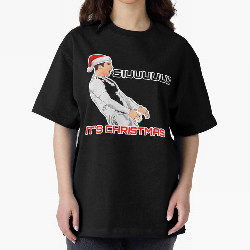 Siuuuuuu CR7 Christmas funny Oversized T-Shirt Bring International Match Energy to FIFA World Cup 2026 Made for Neymar, Haaland and Cristiano Ronaldo, Argentina, France and Brazil Energy, Fan Favorite Moments, National Team Passion, Big Match Drama