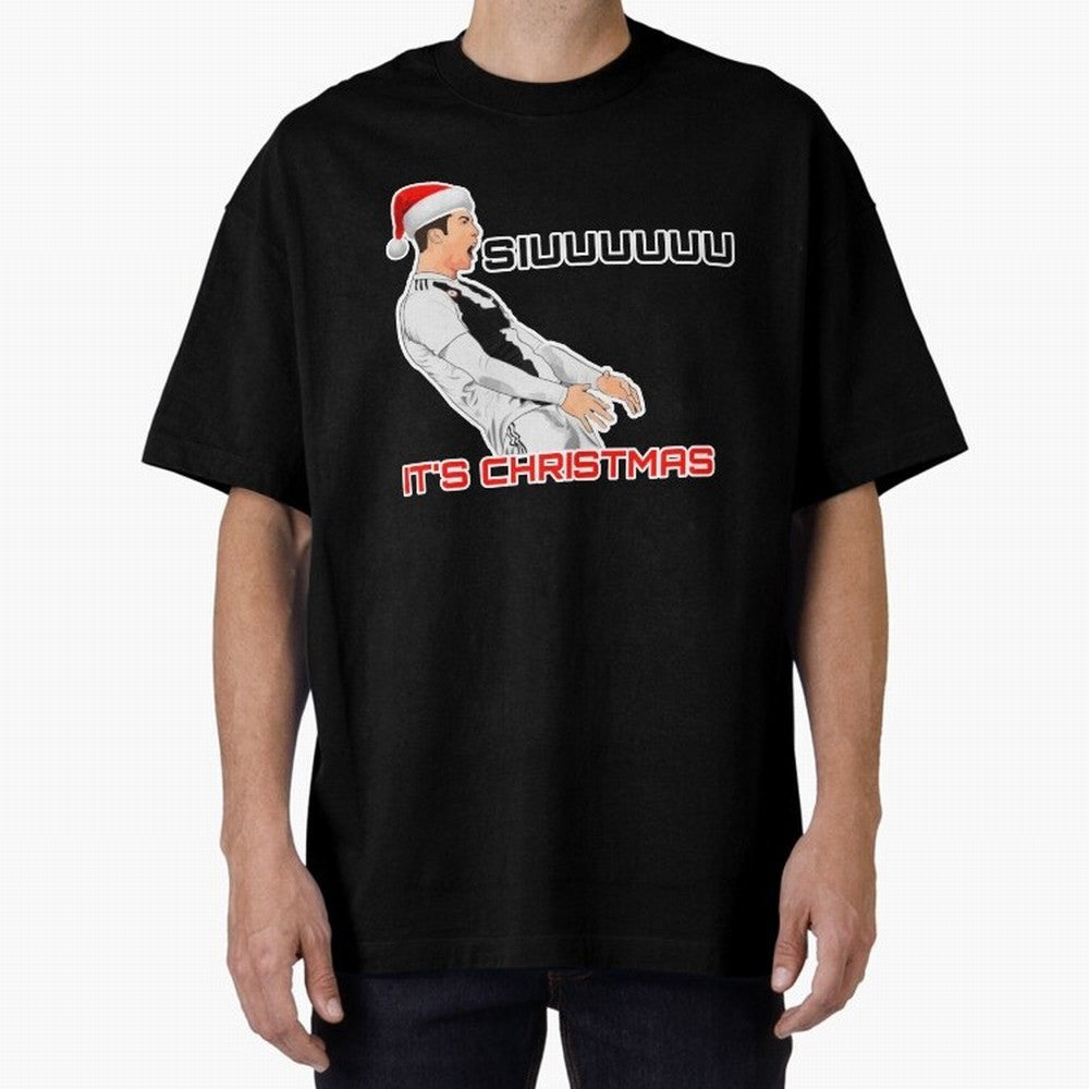 Siuuuuuu CR7 Christmas funny Oversized T-Shirt Bring International Match Energy to FIFA World Cup 2026 Made for Neymar, Haaland and Cristiano Ronaldo, Argentina, France and Brazil Energy, Fan Favorite Moments, National Team Passion, Big Match Drama