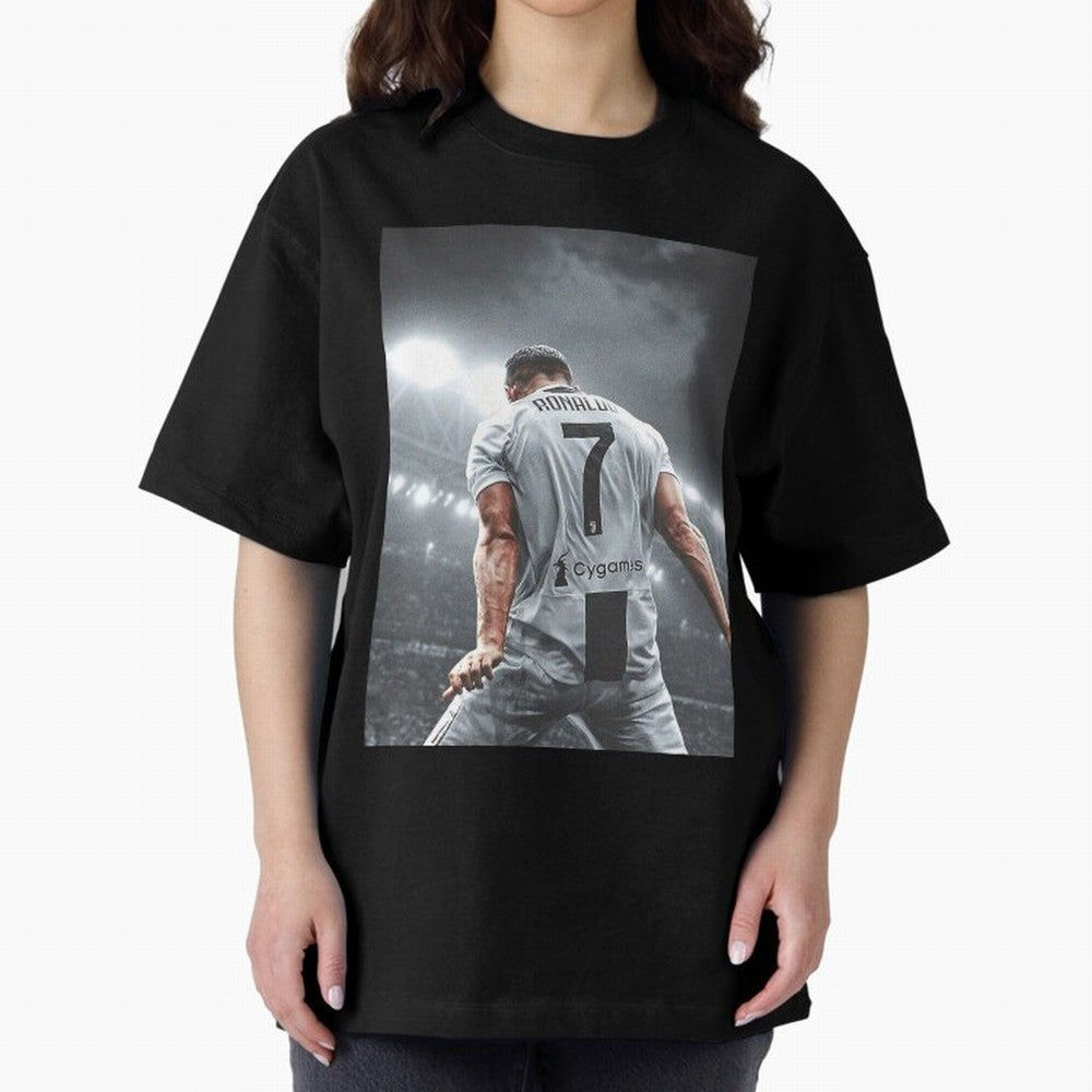 Glorious Oversized T-Shirt Feel International Energy from Global Football Passion for FIFA World Cup 2026, Featuring Haaland and Mbappe, Portugal, Spain and Germany, Championship Spirit, Famous Goals, Roaring Crowds and International Football