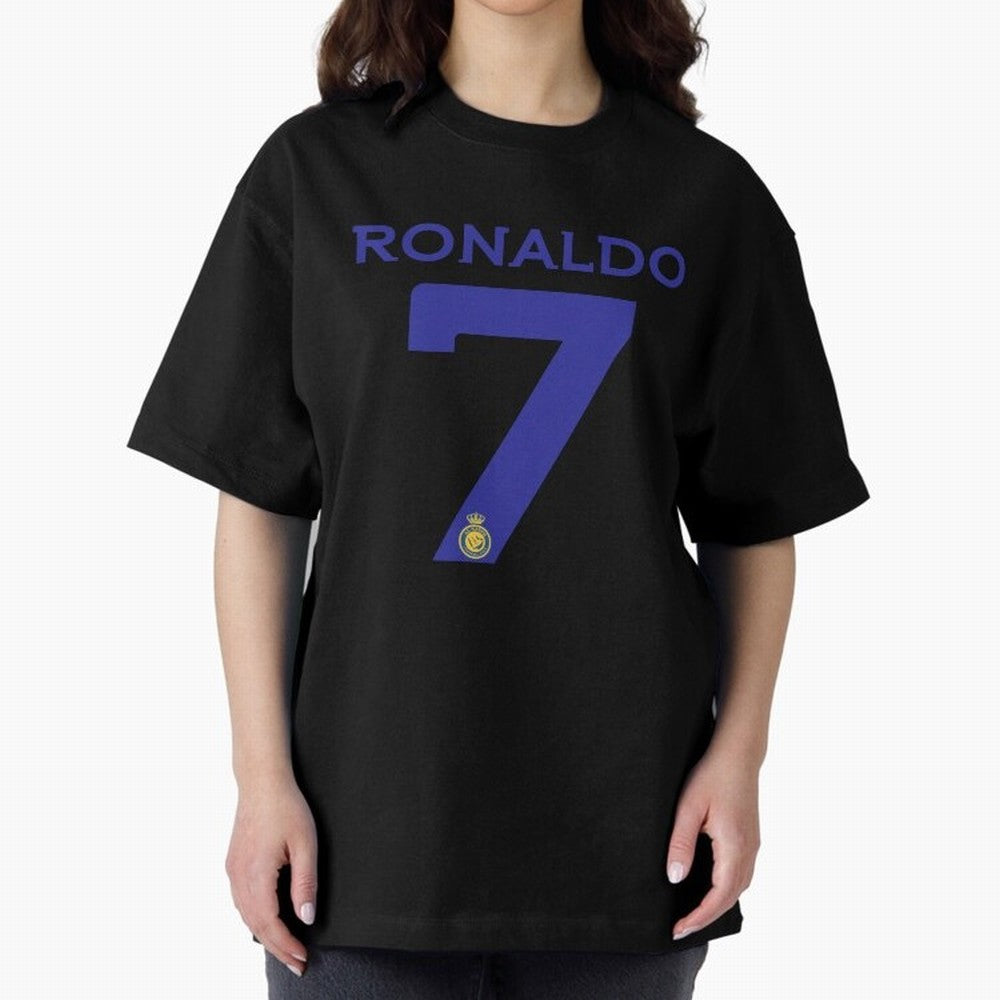 Ronaldo 7 Al-Nassr Football Club - Oversized T-Shirt Bring Stadium Energy to Match Day Hype around FIFA World Cup 2026 USA Canada Mexico, CR7, Spain and Netherlands, Worldwide Fan Energy, Dramatic Goals, Stadium Lights and Championship
