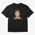 Cristiano Ronaldo T-Shirt Big Face Young Ronaldo Graphic Tee Oversized T-Shirt Stand Proud for Match Day Hype around FIFA World Cup 2026, Neymar, Haaland and Cristiano Ronaldo, France, Football History, Final Match Energy, Crowd Noise and Once in a
