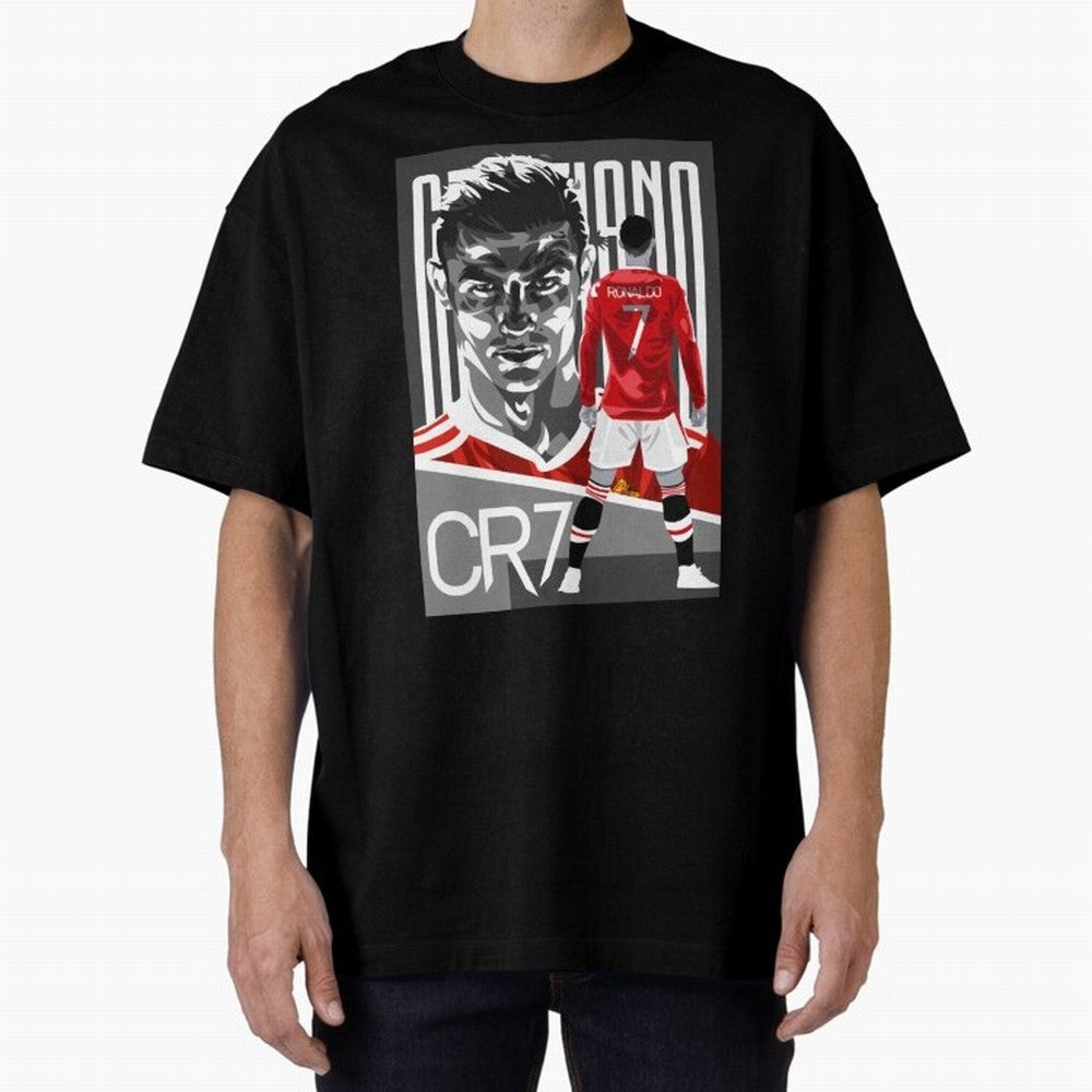 Cristiano Ronaldo in Red Oversized T-Shirt Make Memories around FIFA World Cup 2026 USA Canada Mexico Spirit, Inspired by Spain, Messi, CR7 and Mbappe, Football Passion, Legendary Performances, Festival Vibes and Supporter Community; Perfect for