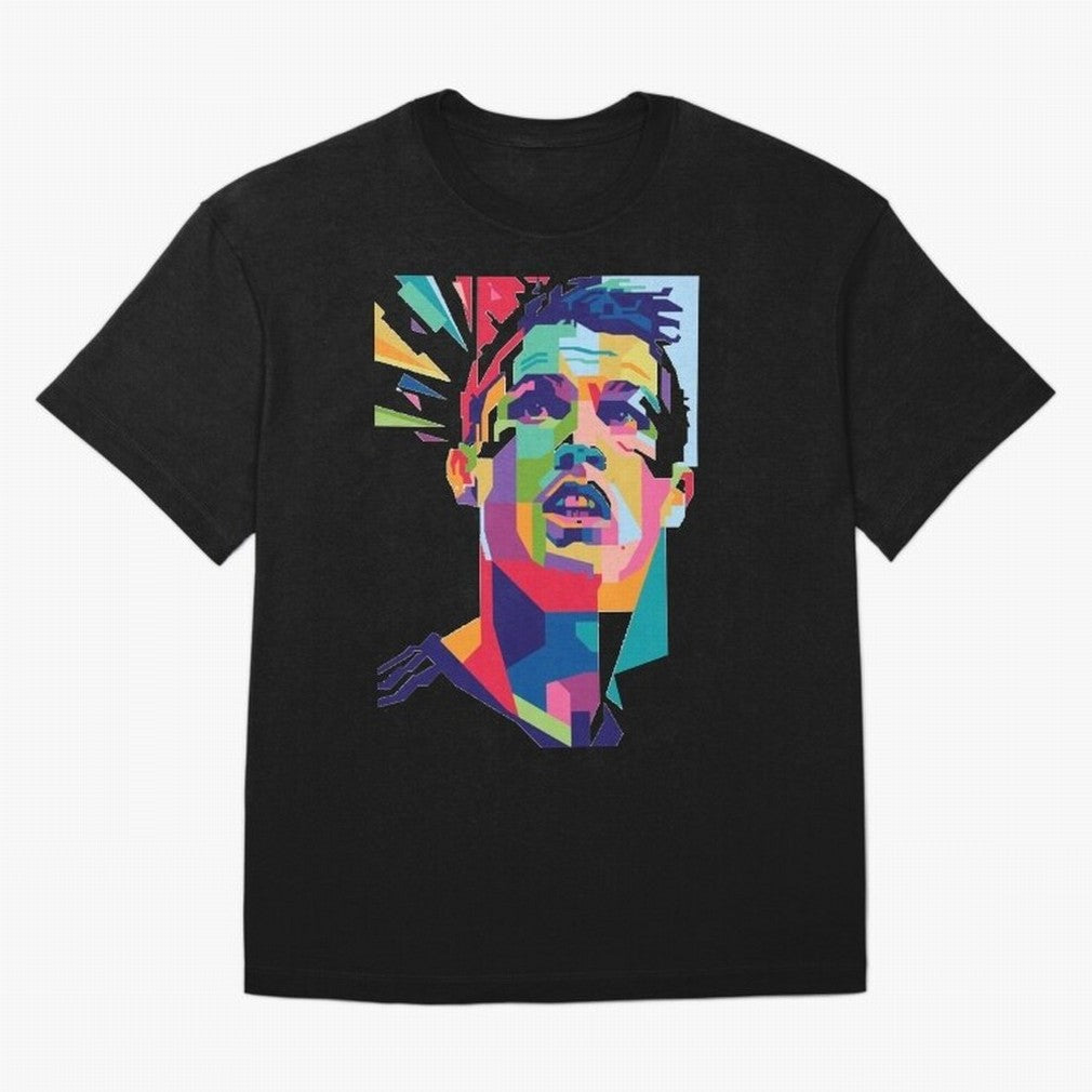 CR7 Sketch Oversized T-Shirt Carry National Pride through FIFA World Cup 2026 USA Canada Mexico Spirit, Highlighting Germany, Neymar, Game Day Rituals, Football Legends, Country Pride and the Road to the Final; Great for Watch Parties, Sports Bars,