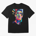 CR7 Sketch Oversized T-Shirt Carry National Pride through FIFA World Cup 2026 USA Canada Mexico Spirit, Highlighting Germany, Neymar, Game Day Rituals, Football Legends, Country Pride and the Road to the Final; Great for Watch Parties, Sports Bars,