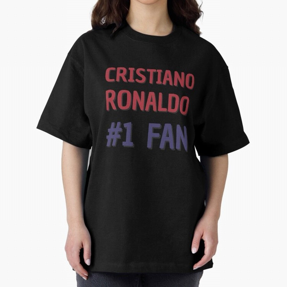 Cristiano Ronaldo - #1 Fan Oversized T-Shirt Celebrate Supporters United by FIFA World Cup 2026 USA Canada Mexico Highlighting Mbappe and Neymar, Argentina Energy, Game Day Rituals, Football Legends, Country Pride and the Road to the Final; Ideal