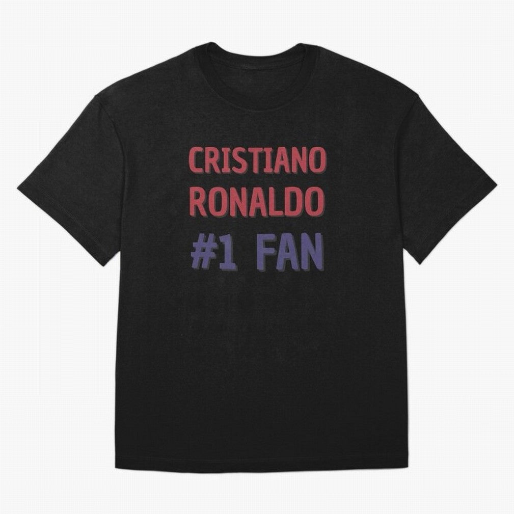 Cristiano Ronaldo - #1 Fan Oversized T-Shirt Celebrate Supporters United by FIFA World Cup 2026 USA Canada Mexico Highlighting Mbappe and Neymar, Argentina Energy, Game Day Rituals, Football Legends, Country Pride and the Road to the Final; Ideal