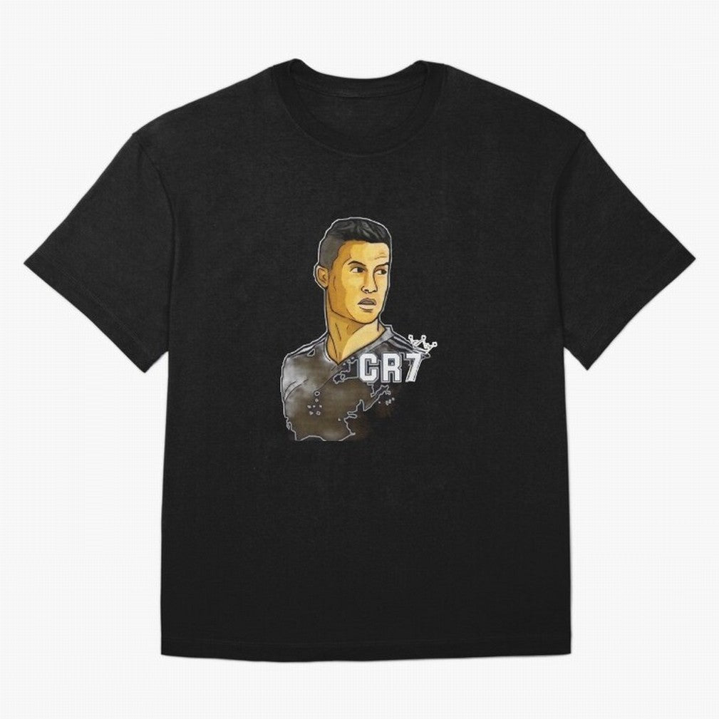 Cristiano Ronaldo digital art Oversized T-Shirt Bring Match Day Fire to the FIFA World Cup 2026 Group Stage Journey through Messi, CR7 and Mbappe Highlights, Argentina, France and Brazil Pride, Fan Favorite Moments, National Team Passion, Big Match