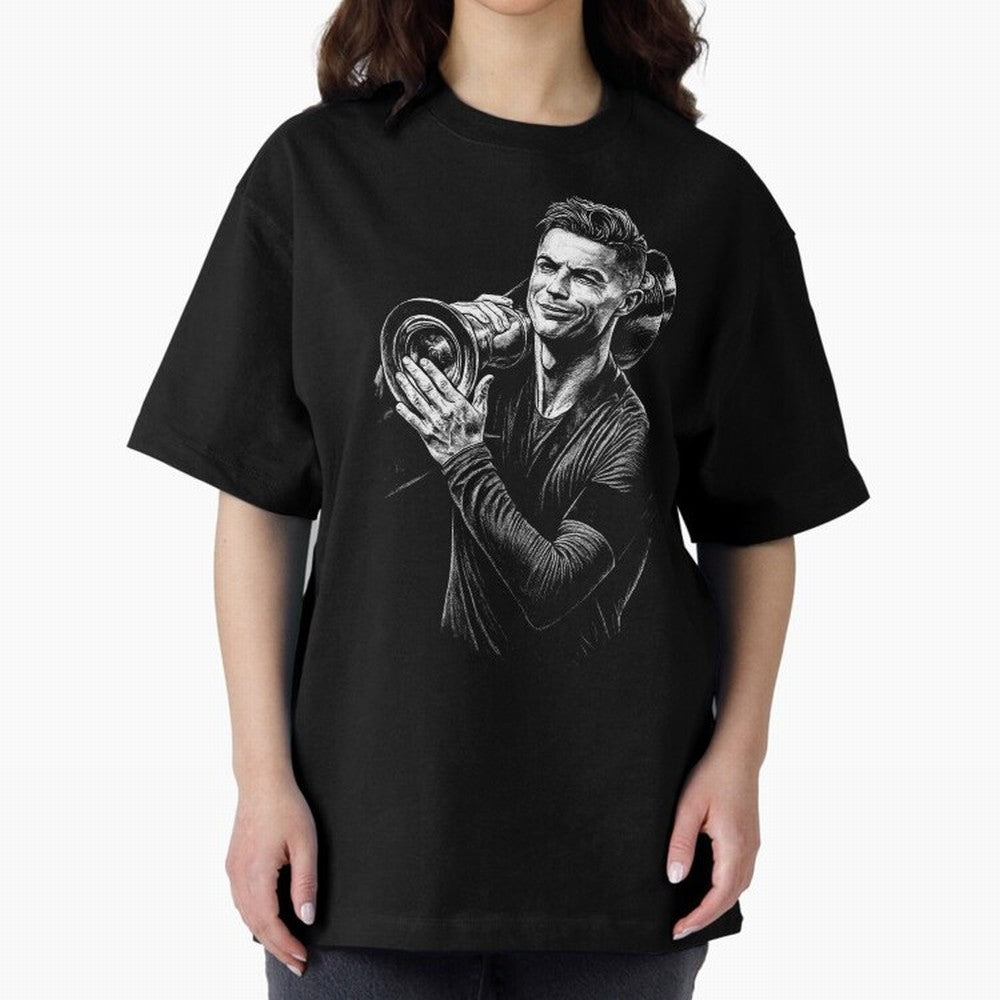 Cristiano Ronaldo Nations League Cup Oversized T-Shirt Bring Bold Fan Energy to Global Football Passion for FIFA World Cup 2026 Group Stage, Inspired by Messi, Neymar and Mbappe, Argentina and Brazil, Sports Nostalgia, International Competition,