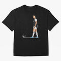 Ronaldo Watercolor Oversized T-Shirt Experience the Global Stage of FIFA World Cup 2026 Group Stage for Fans of Messi, Neymar and Mbappe and England, France and Netherlands, Bringing Stadium Memories, Football Loyalty, International Chants and