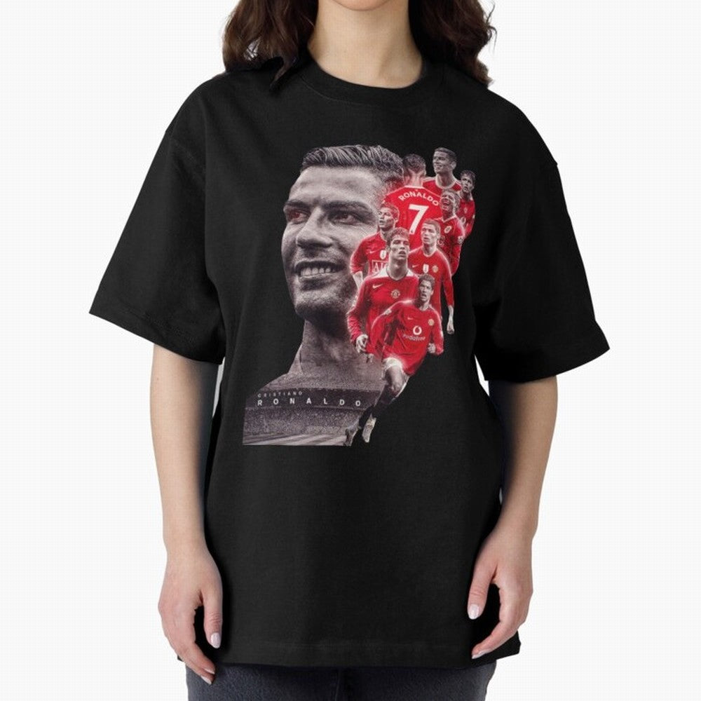 ronaldo Oversized T-Shirt Bring Legendary Rivalry Energy to Match Day Hype around FIFA World Cup 2026 Group Stage, Messi, Neymar and Mbappe, England, Global Supporter Spirit, Legendary Goals, National Colors and Tournament Celebration; Built for