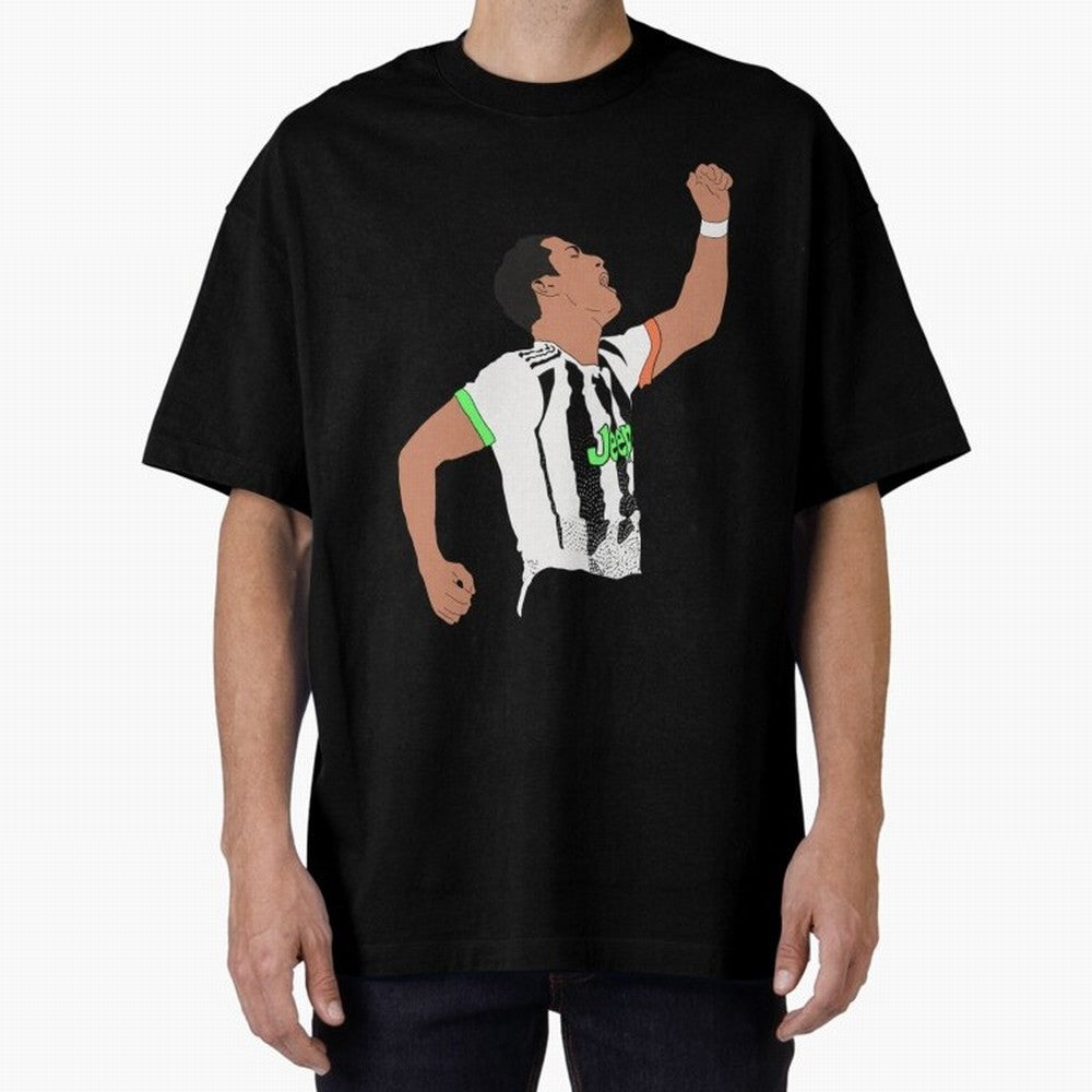 Cristiano Ronaldo Cristiano Ronaldo Juve Oversized T-Shirt Bring Trophy Dreams to Match Day Hype around FIFA World Cup 2026, Messi and Cristiano Ronaldo, France and Portugal, Vintage Soccer Flavor, Modern Football Stars, National Flags and Final