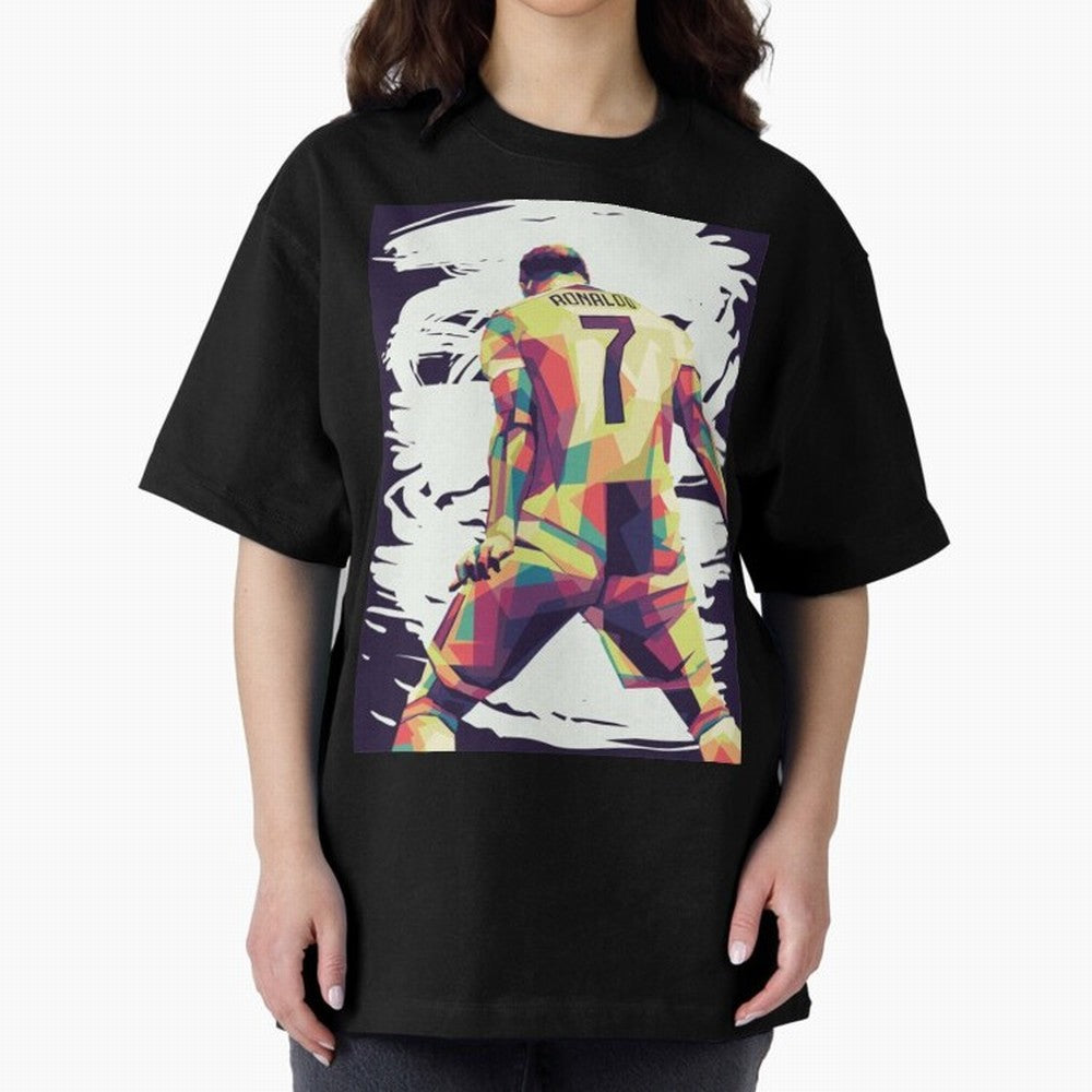 Cristiano Ronaldo Art cristiano ronaldo Oversized T-Shirt Upgrade FIFA World Cup 2026 for Fans of Haaland and Mbappe and Brazil, Bringing Stadium Chants, National Pride, Trophy Dreams and Unforgettable Football Memories; Ideal for Fans Who Follow
