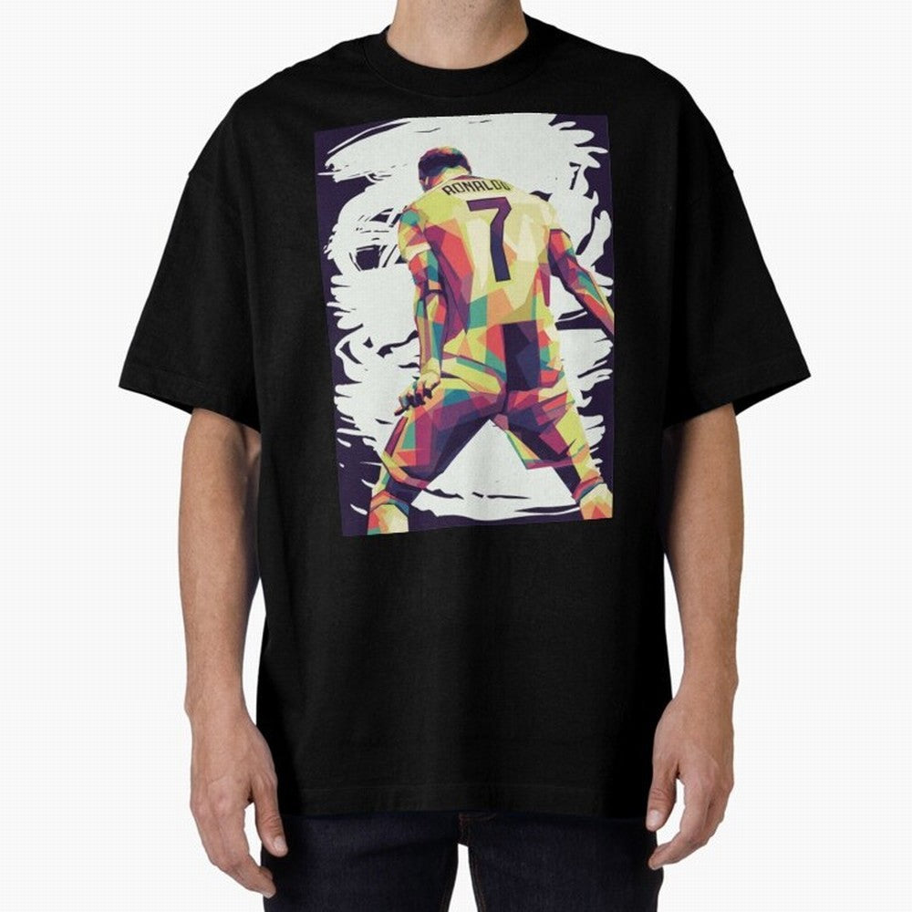 Cristiano Ronaldo Art cristiano ronaldo Oversized T-Shirt Upgrade FIFA World Cup 2026 for Fans of Haaland and Mbappe and Brazil, Bringing Stadium Chants, National Pride, Trophy Dreams and Unforgettable Football Memories; Ideal for Fans Who Follow