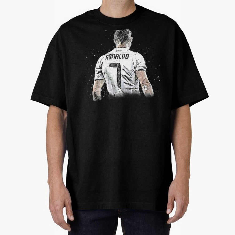 Cristiano Ronaldo Cristiano ronaldo back Oversized T-Shirt Mark FIFA World Cup 2026 Inspired by Mbappe, Germany Energy, Sports Nostalgia, International Competition, Famous Players and Unforgettable Victories; Perfect for Supporters Who Want Bold