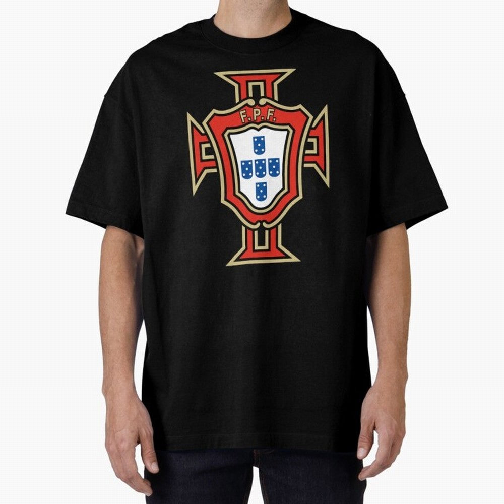 Portugal Soccer Logo Oversized T-Shirt Stand Out with Spirit from Global Football Passion for FIFA World Cup 2026 Group Stage, with Cristiano Ronaldo, Brazil, Portugal and Argentina, Champion Mindset, Group Stage Buzz, Knockout Tension and