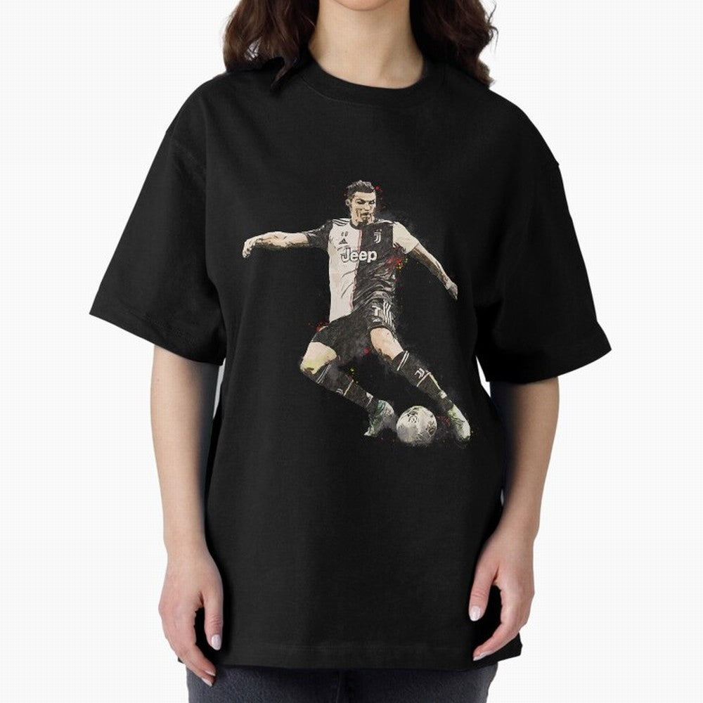 Cristiano Ronaldo Oversized T-Shirt Show Fan Pride Across FIFA World Cup 2026 for Fans of Messi and Cristiano Ronaldo and Brazil, Bringing Classic Soccer Heritage, Championship Pressure, Fan Loyalty and International Pride; Ideal for Fans Who