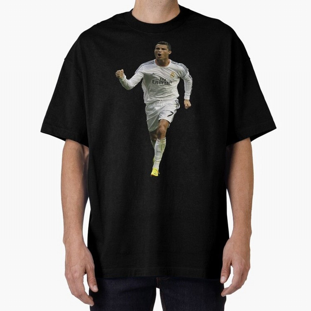 Cristiano Cool Sticker Oversized T-Shirt Fuel Your Fan Pride for FIFA World Cup 2026 for Fans of Messi, Neymar and Mbappe and Netherlands, Bringing Vintage Soccer Flavor, Modern Football Stars, National Flags and Final Night Emotion; Created for